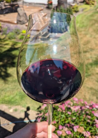 Glass of red wine